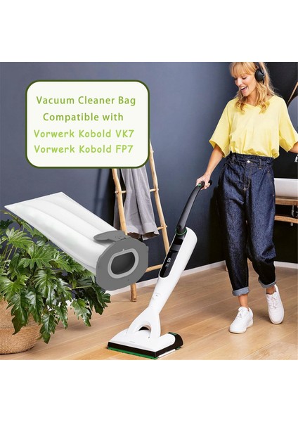 Vorwerk Kobold Vk7 Fp7 Için Vakum Süpürge Torbaları, Kobold Vk7 Için Filtre Torbaları Kablosuz Vakum Süpürge, 10 Paket (Yurt Dışından) indirimleri