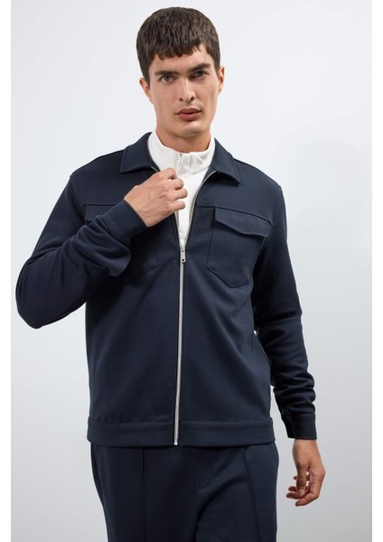 Regular Fit Polo Yaka Gömlek Ceket F0336AX25AU
