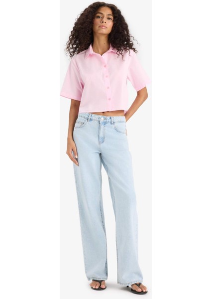 Regular Fit Poplin Kısa Kollu Gömlek F8580AX25SM