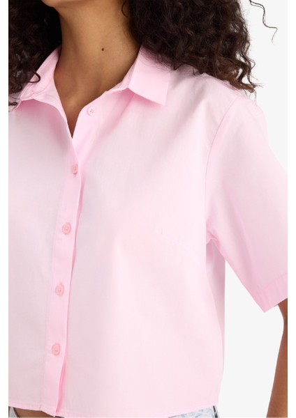 Regular Fit Poplin Kısa Kollu Gömlek F8580AX25SM