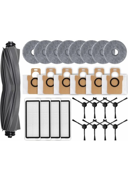 Dreame Bot L20 Ultra / X20 Pro Aksesuarları Için Ana Yan Fırça Hepa Filtre Mop Kumaş Toz Torbası Robot Vakum Süpürge Parçaları (Yurt Dışından)