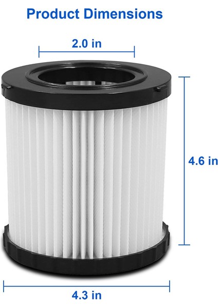 Dewalt DCV580H DCV581H DCV5801H 20V Vakum, Yıkanabilir Yeniden Kullanılabilir Yüksek Verimli Değiştirme Filtresi Için Vakum Filtreleri (Yurt Dışından) fiyatları