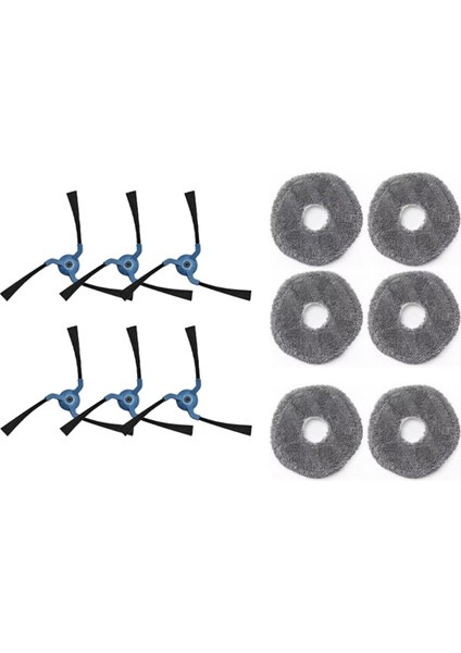 12PCS Eufy X9 Pro Robot Vakum Temizleyici Aksesuarları Için Değiştirilebilir Yedek Parçalar Yıkanabilir Paspas Yan Fırçası (Yurt Dışından)