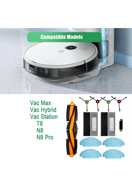 Ecovacs T8/n8/n8 Pro Için Yeedi Vac/vac Max/vac Hibrit/vac Istasyonu Için Vakum Süpürge Aksesuar Seti (Yurt Dışından) fırsatları
