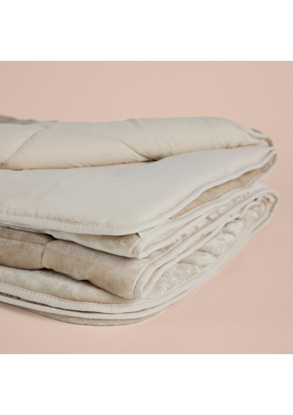 Çift Kişilik Çift Taraflı Welsoft Yorgan Taş 195X215 cm - Velour Serisi fiyatları