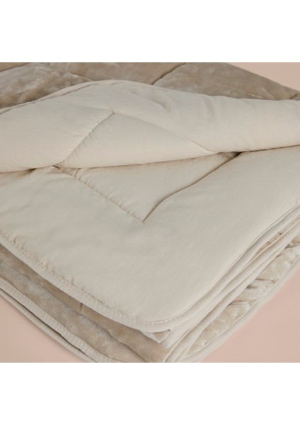 Çift Kişilik Çift Taraflı Welsoft Yorgan Taş 195X215 cm - Velour Serisi fırsatları