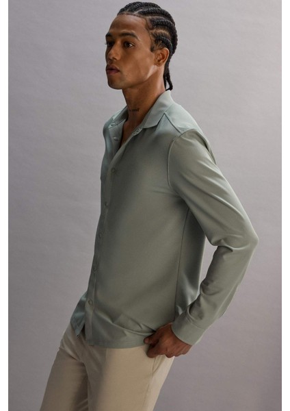 Fit Uzun Kollu Gömlek F8642AX25AU