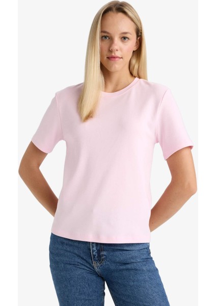 Regular Fit Bisiklet Yaka Kısa Kollu Tişört D7579AX25AU