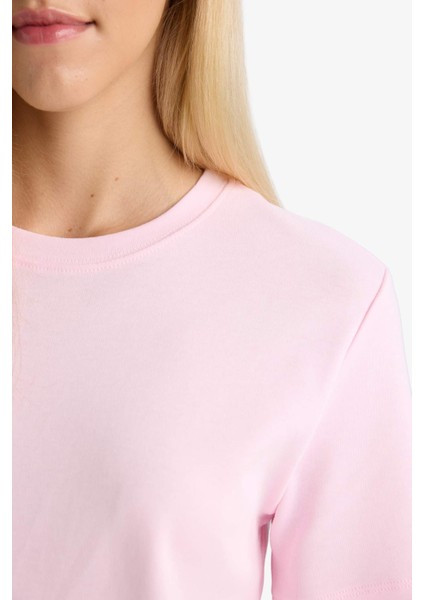 Regular Fit Bisiklet Yaka Kısa Kollu Tişört D7579AX25AU