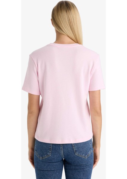 Regular Fit Bisiklet Yaka Kısa Kollu Tişört D7579AX25AU