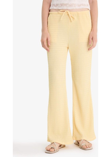 Wide Leg Cepli Normal Bel Standart Boy Bürümcük Pantolon F7659AX25AU