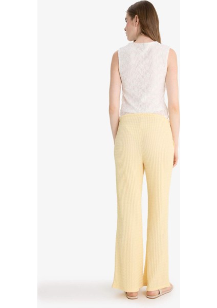 Wide Leg Cepli Normal Bel Standart Boy Bürümcük Pantolon F7659AX25AU