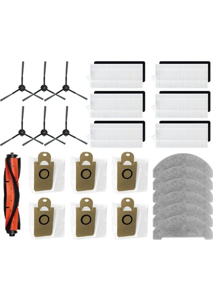 Imou Rv1 Pro Robot Vakum Değiştirme Ana Taraflı Fırça Hepa Filtresi Paspas Tuz Torbaları Yedek Parça Aksesuarları, 25 Pcs (Yurt Dışından)