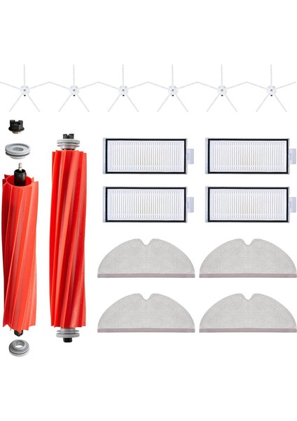16 Pcs Xiaomi Için Aksesuar Kiti Roborock Q7 / Q7+ / Q7 Max / Q7 Max+ Vakum Süpürge Yedek Parçaları (Yurt Dışından)