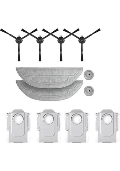 Roborock Için 12 Pc S8 Maxv Ultra/s8 Max Süpplama Robot Temizlik Parçaları Değiştirme Ana Yan Fırça Paspas Filtre Seti (Yurt Dışından) fiyatları