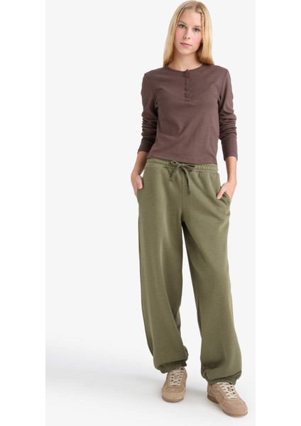 Beli Bağcıklı Kalın Jogger Eşofman Altı F8558AX25AU