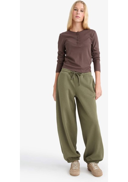 Beli Bağcıklı Kalın Jogger Eşofman Altı F8558AX25AU