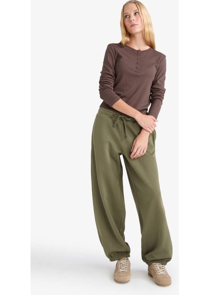 Beli Bağcıklı Kalın Jogger Eşofman Altı F8558AX25AU