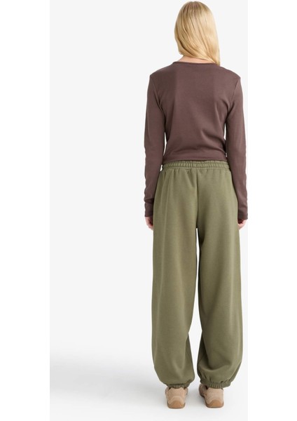 Beli Bağcıklı Kalın Jogger Eşofman Altı F8558AX25AU