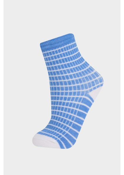 Kız Çocuk 3'lü Pamuklu Uzun Çorap F8708A8NS