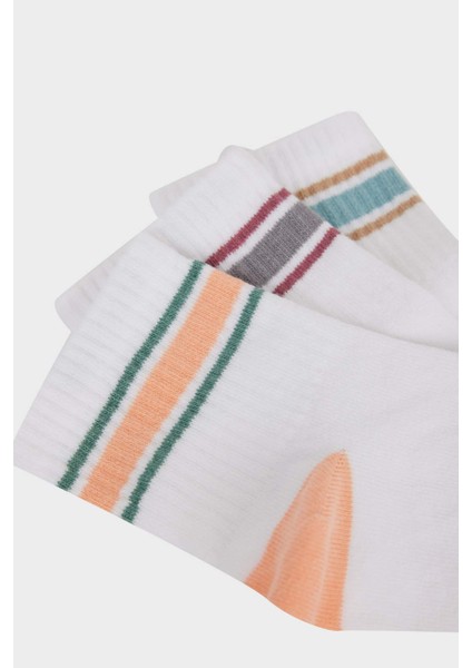 Kız Çocuk 3'lü Pamuklu Soket Çorap F8937A8NS