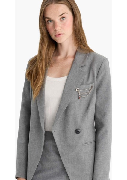 Fitted Tafta Blazer Ceket F7786AX25AU