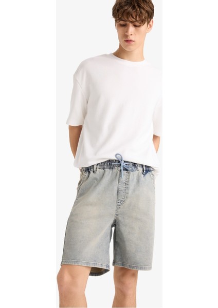 Relax Fit Jean Bermuda Şort F8936AX25SM