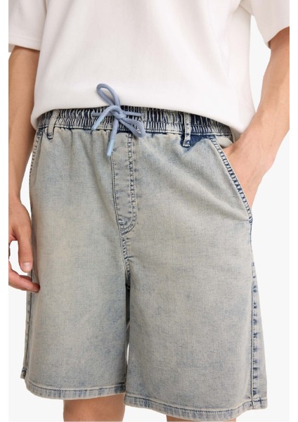 Relax Fit Jean Bermuda Şort F8936AX25SM