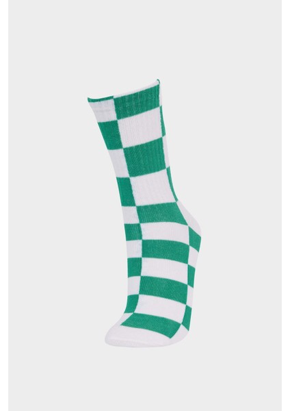 Kız Çocuk 3'lü Pamuklu Uzun Çorap F8702A8NS