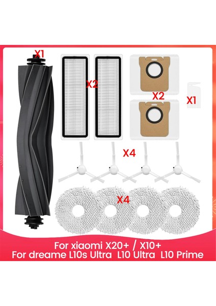 Xiaomi X20+ / X10+ Için Aksesuar Kiti, Dreame L10S Ultra, L10 Ultra, L10 Prime Robot Vakum Değiştirme Parçaları (Yurt Dışından)