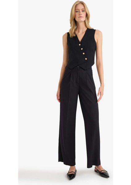 Regular Fit V Yaka Tensel Blazer Yelek D4568AX25AU