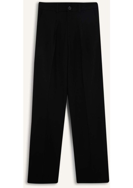 Wide Leg Fermuarlı Yüksek Bel Standart Boy Pantolon E7238AX25AU