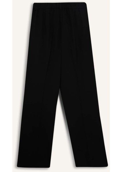 Wide Leg Fermuarlı Yüksek Bel Standart Boy Pantolon E7238AX25AU