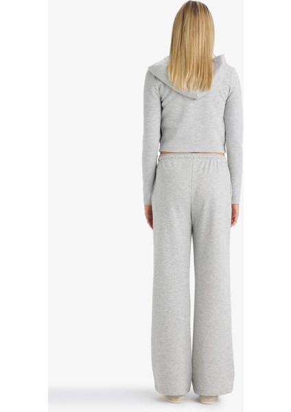 Straight Fit Beli Bağcıklı Basic Düz Geniş Paça Eşofman Altı D6667AX25AU