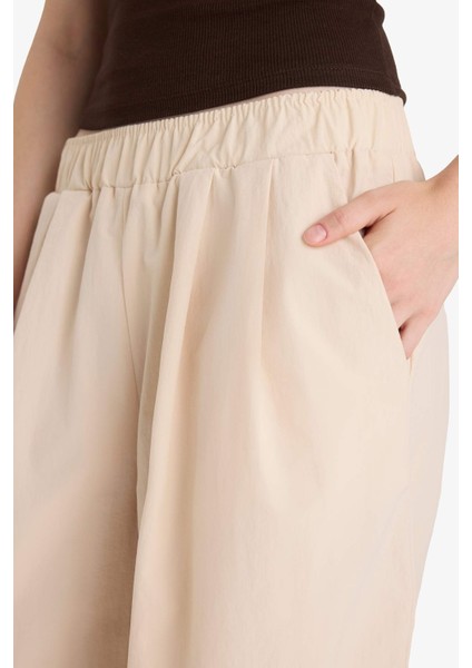 Wide Leg Çift Cepli Normal Bel Standart Boy Pantolon F9223AX25SM