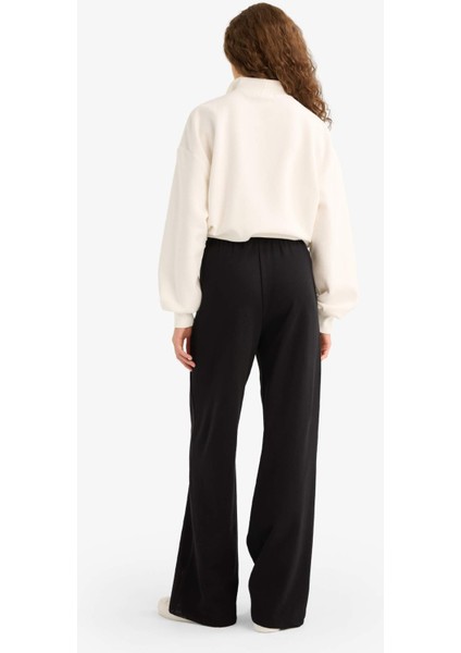 Straight Fit Beli Bağcıklı Basic Düz Geniş Paça Eşofman Altı D6667AX25AU