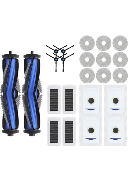 Ecovacs Debot N30 Omnı / N30 Pro Omni Robot Vakum Aksesuarları Ana Yan Fırça Hepa Filtre Rag Tuz Torbası Parçaları Seti (Yurt Dışından)