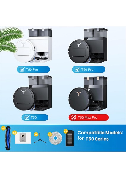 Ecovacs Debot N30 Omnı / N30 Pro Omni Robot Vakum Aksesuarları Ana Yan Fırça Hepa Filtre Rag Tuz Torbası Parçaları Seti (Yurt Dışından) modelleri