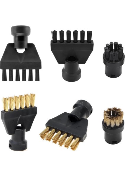 Karcher Sc1 Sc2 Sc4 Sc5 Için Steam Temizleyici Aksesuarları, Fırça Ek Seti Yuvarlak Fırça Setleri Düz Fırça Başlıkları Içerir (Yurt Dışından)