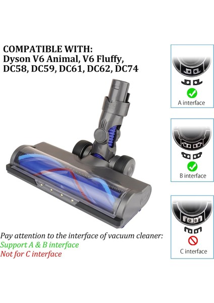 Vakum Ekleri Dyson V6 DC58 DC59 DC61 DC62 DC74 Vakum Kafası Değiştirme ve Temiz Kafa (Yurt Dışından) indirimleri