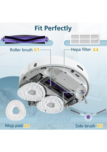 Narwal Freo Robot Için Vakum Süpürge Parçaları Ana Fırça Yan Fırça Paspas Pad Hepa Filtre Vakum Süpürge Yedek Parçaları (Yurt Dışından) fiyatları