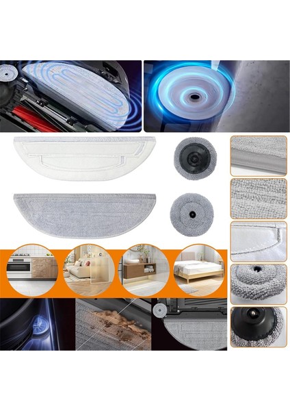 Roborock Için Yedek Parçalar S8 Maxv Ultra /s8 Max Ultra Vakum Süpürge Ana Yan Fırça Filtre Mop Bez Toz Çanta Seti (Yurt Dışından) fiyatları