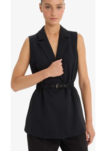 Fitted Ceket Yaka Yelek D4784AX25AU