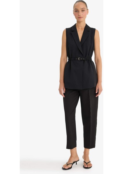 Fitted Ceket Yaka Yelek D4784AX25AU