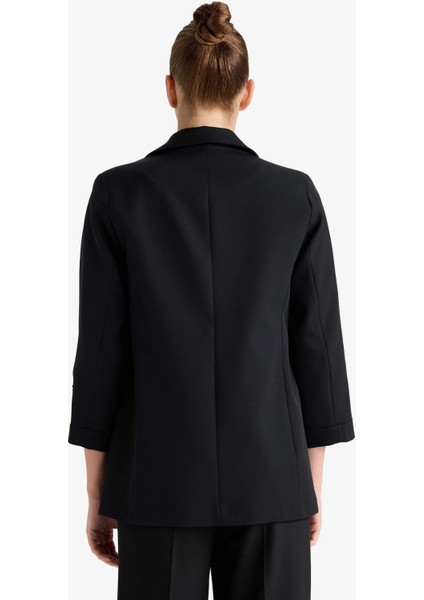 Loose Fit Ceket Yaka Basic Blazer Ceket C3215AX25AU