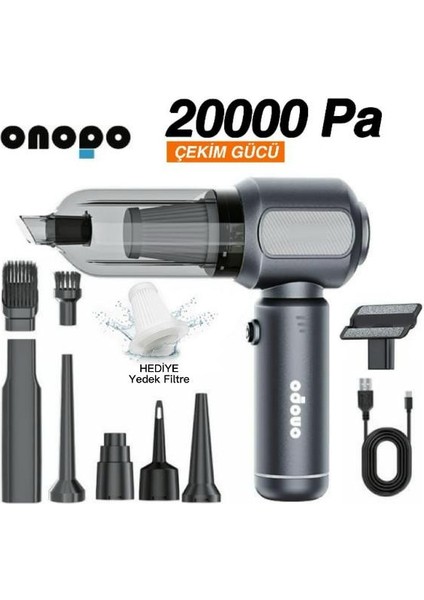 Power 20000PA 3’ü 1 Arada Şarjlı El Süpürgesi – Yüksek Emiş Gücü, Uzun Çalışma Süresi