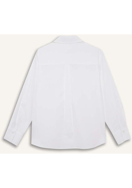 Regular Fit Poplin Uzun Kollu Gömlek F9072AX25AU