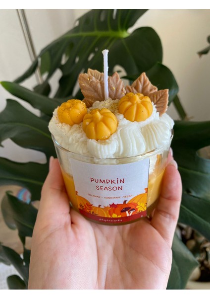 Sonbahar Temalı Mum (Candle,autumn,soya Mum)