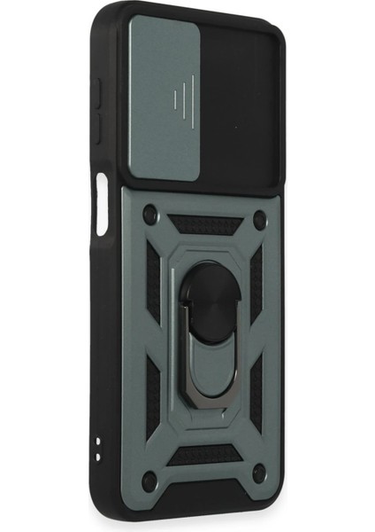 Zengezur Newface Samsung Galaxy M34 5g Kılıf Pars Lens Yüzüklü Silikon - Yeşil modelleri