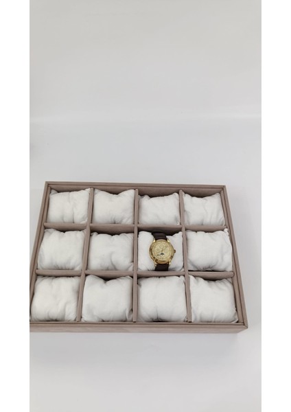 Kişiye Özel Kadife Kumaş Kaplama Ahşap Saat Kutusu, Organizer